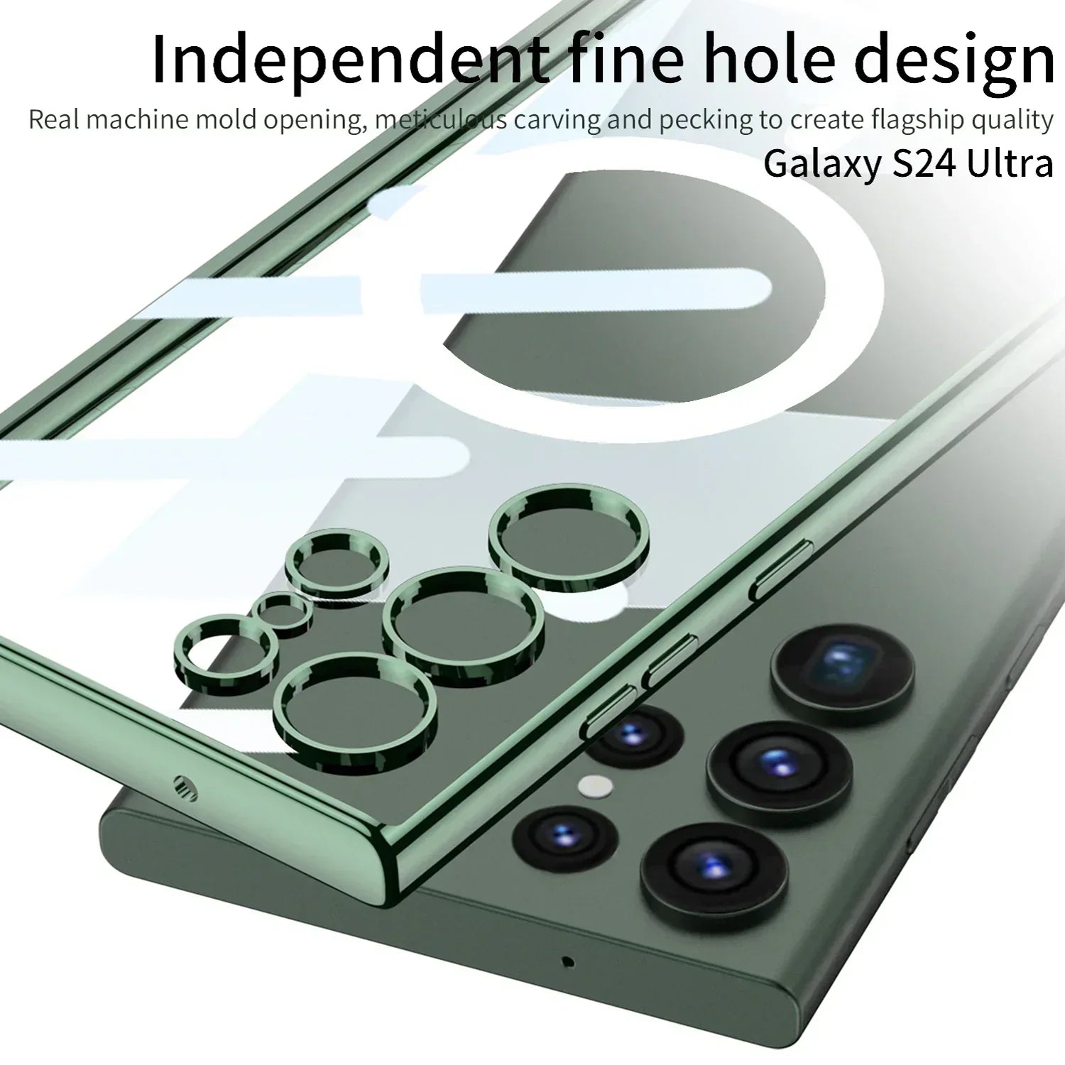 Samsung Galaxy S24 Transparent Magnetic Wireless Charging Case - Odin case