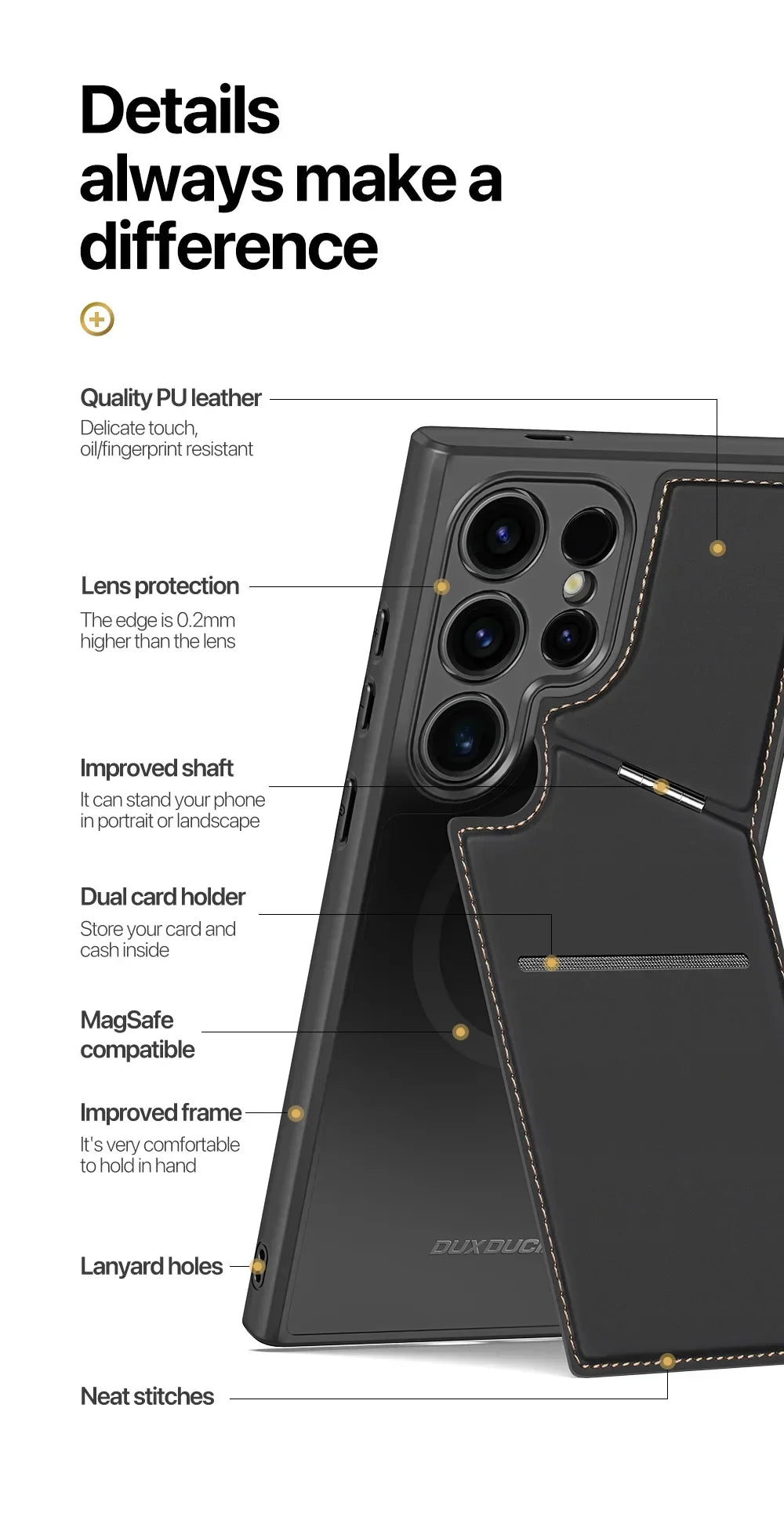 Magnetic 3-in-1 Wallet Case for Samsung S24 Series